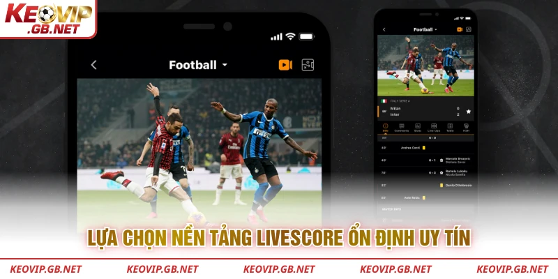 Lựa chọn nền tảng livescore ổn định uy tín