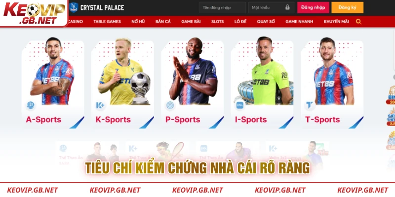 Tiêu chí kiểm chứng nhà cái rõ ràng